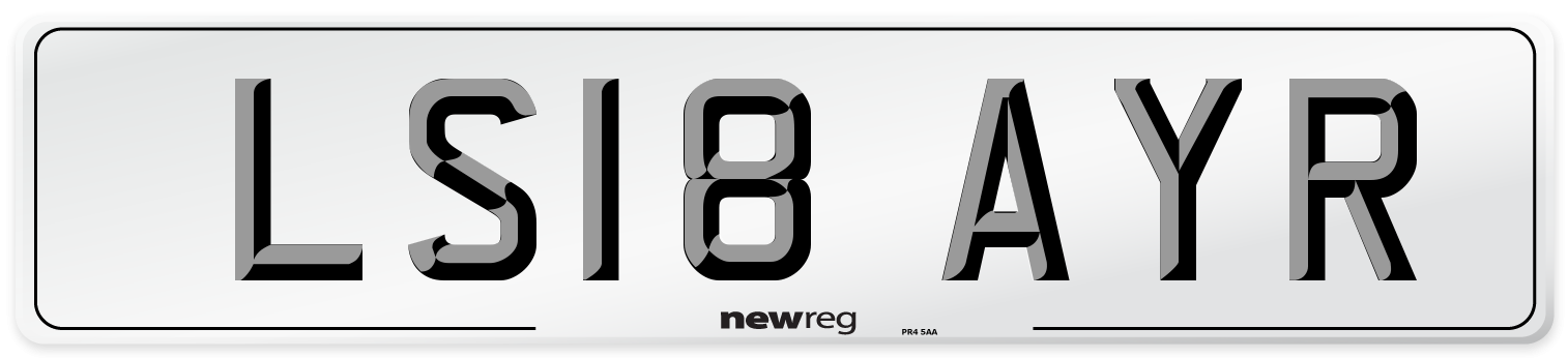 LS18 AYR Number Plate from New Reg